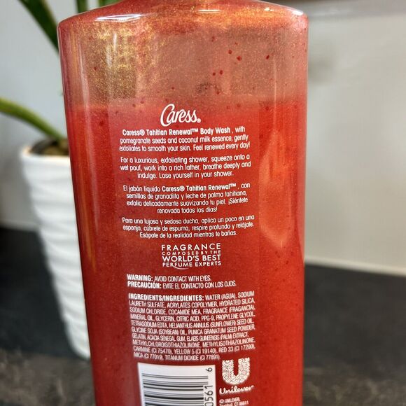 NEW Caress TAHITIAN RENEWAL Pomegranate Coconut Milk Exfoliating Body Wash 18oz - Picture 6 of 6